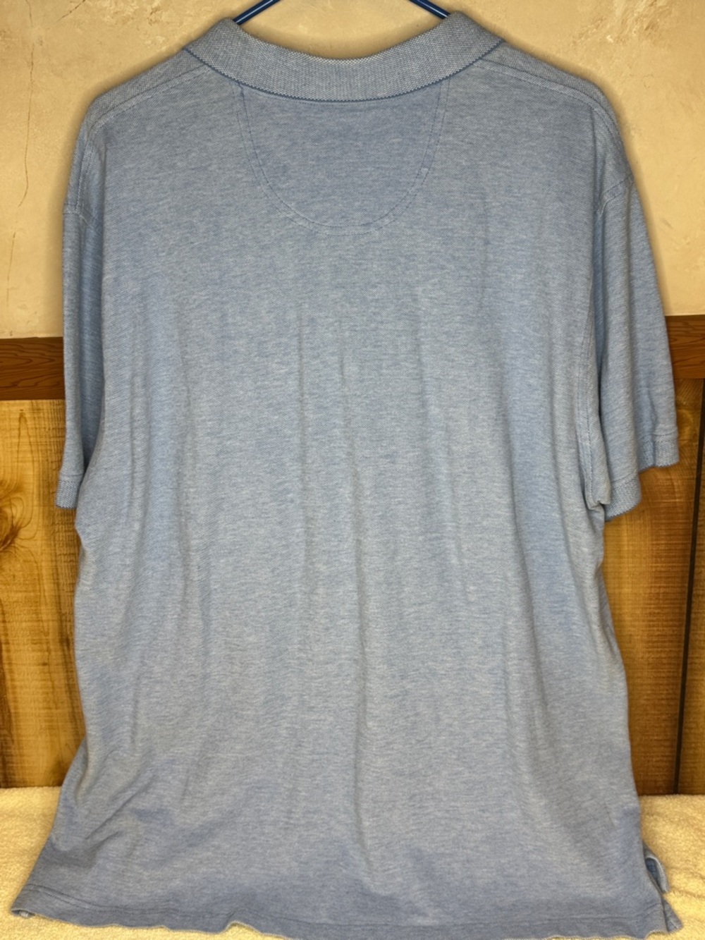 Izod Men's Heather Light Blue Polo - Picture 9 of 10